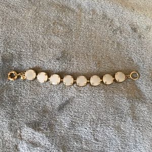 J. Crew gold and white stone bracelet